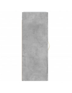 Mobile a Parete Grigio Cemento 34,5x34x90 cm Legno Multistrato 2