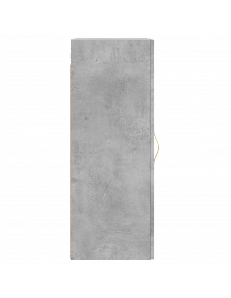 Mobile a Parete Grigio Cemento 34,5x34x90 cm Legno Multistrato