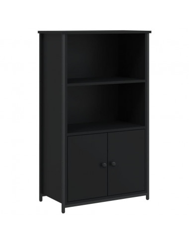 Credenza Nera 62x32x103,5 cm in Legno Multistrato