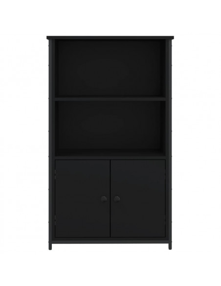 Credenza Nera 62x32x103,5 cm in Legno Multistrato
