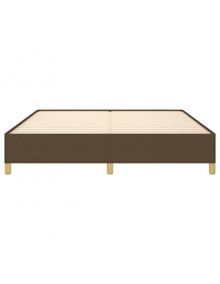 Giroletto senza Materasso Marrone Scuro 160x200 cm Tessuto
