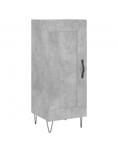 Credenza Grigio Cemento 34,5x34x180 cm in Legno Multistrato