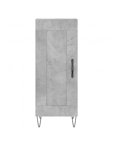Credenza Grigio Cemento 34,5x34x180 cm in Legno Multistrato