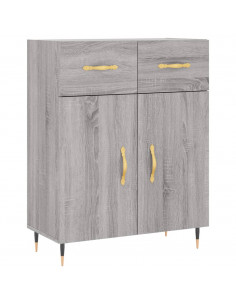 Credenza Grigio Sonoma 69,5x34x180 cm in Legno Multistrato 2