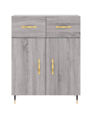 Credenza Grigio Sonoma 69,5x34x180 cm in Legno Multistrato