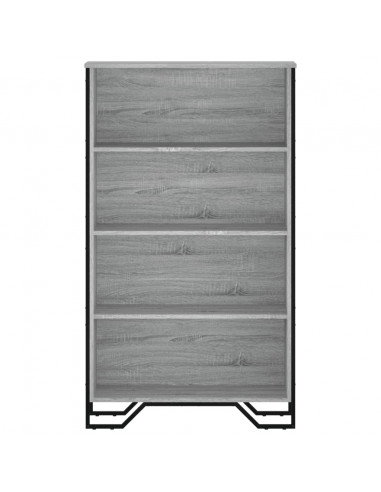 Libreria Grigio Sonoma 80x31x137,5 cm in Legno Multistrato