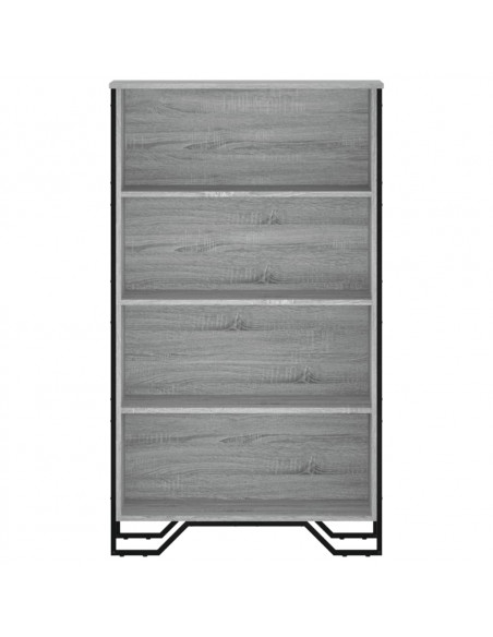 Libreria Grigio Sonoma 80x31x137,5 cm in Legno Multistrato