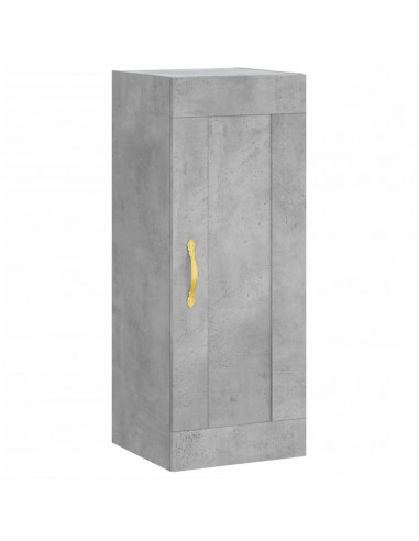 Credenza Grigio Cemento 34,5x34x180 cm in Legno Multistrato