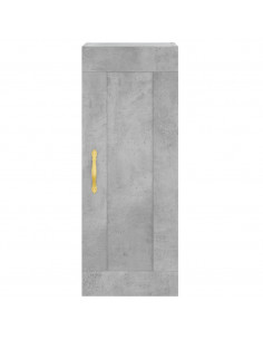 Credenza Grigio Cemento 34,5x34x180 cm in Legno Multistrato 2