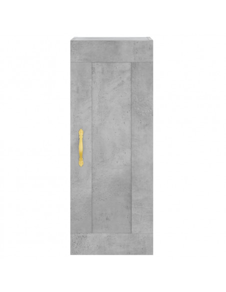 Credenza Grigio Cemento 34,5x34x180 cm in Legno Multistrato