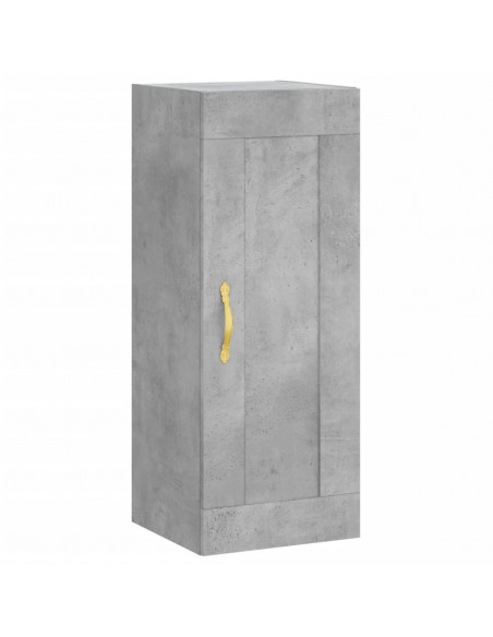 Credenza Grigio Cemento 34,5x34x180 cm in Legno Multistrato