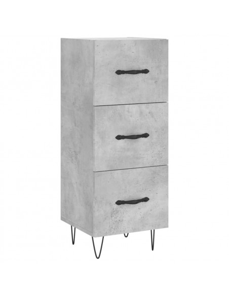 Credenza Grigio Cemento 34,5x34x180 cm in Legno Multistrato