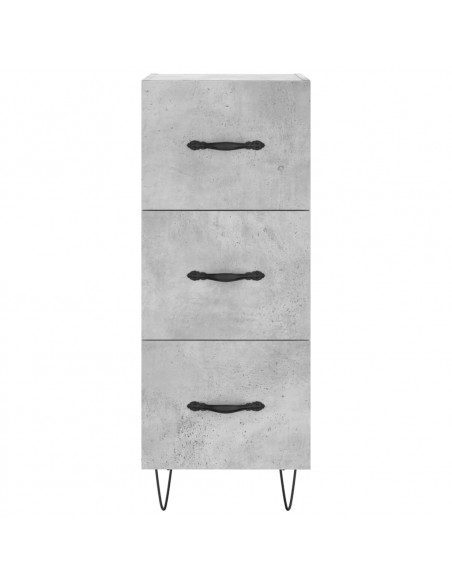 Credenza Grigio Cemento 34,5x34x180 cm in Legno Multistrato