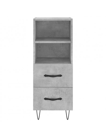 Credenza Grigio Cemento 34,5x34x180 cm in Legno Multistrato