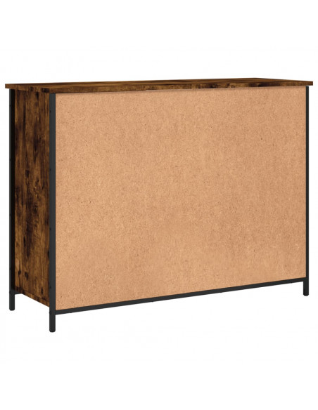 Credenza Rovere Fumo 100x35x75 cm in Legno Multistrato