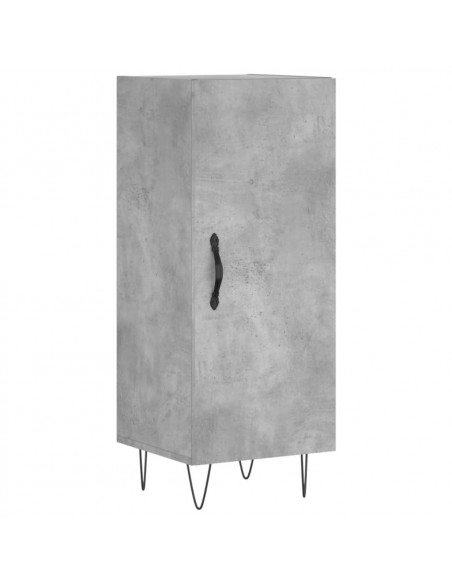 Credenza Grigio Cemento 34,5x34x180 cm in Legno Multistrato