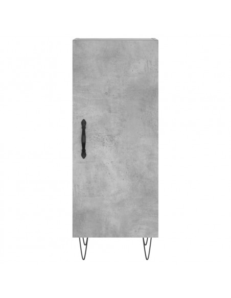 Credenza Grigio Cemento 34,5x34x180 cm in Legno Multistrato