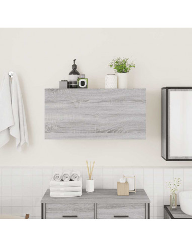 Mobile da Bagno Grigio Sonoma 80x25x40 cm in Truciolato