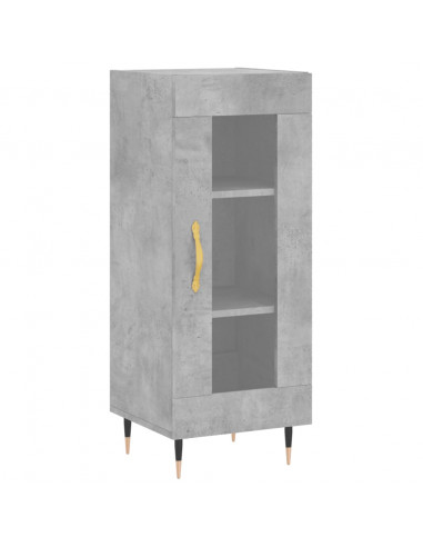 Credenza Grigio Cemento 34,5x34x180 cm in Legno Multistrato