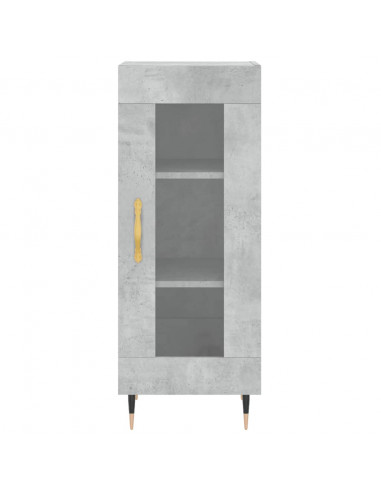 Credenza Grigio Cemento 34,5x34x180 cm in Legno Multistrato