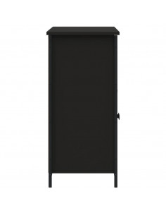 Credenza Nera 100x35x75 cm in Legno Multistrato 2