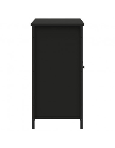 Credenza Nera 100x35x70 cm in Legno Multistrato