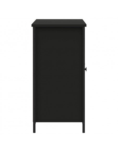 Credenza Nera 100x35x70 cm in Legno Multistrato