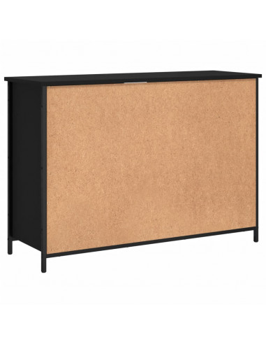 Credenza Nera 100x35x70 cm in Legno Multistrato
