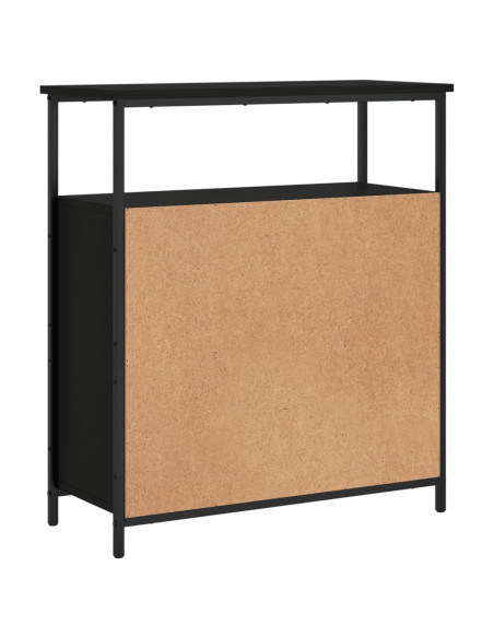 Credenza Nera 70x30x80 cm in Legno Multistrato