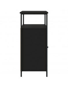Credenza Nera 100x35x80 cm in Legno Multistrato 2