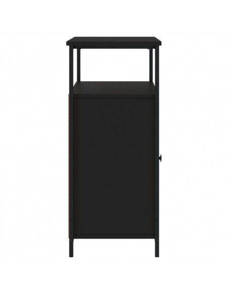Credenza Nera 100x35x80 cm in Legno Multistrato