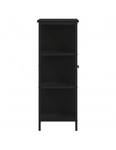 Credenza Nera 70x30x80 cm in Legno Multistrato 2