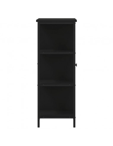 Credenza Nera 70x30x80 cm in Legno Multistrato