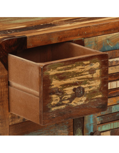 Credenza con 3 Cassetti 55x30x70 cm Legno Massello di Recupero