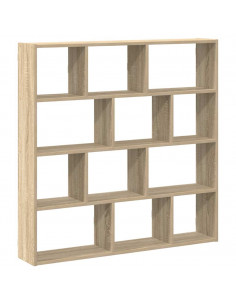 Mensola a Cubo da Muro 12 Scomparti in Truciolato Rovere Sonoma 2