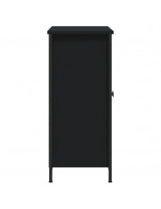 Credenza Nera 100x33x75 cm in Legno Multistrato 2
