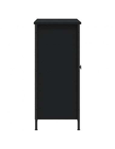 Credenza Nera 100x33x75 cm in Legno Multistrato