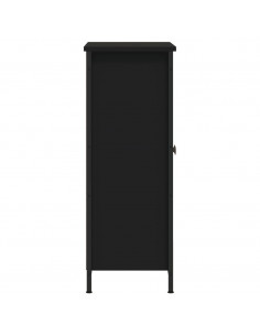 Credenza Nera 70x30x80 cm in Legno Multistrato 2