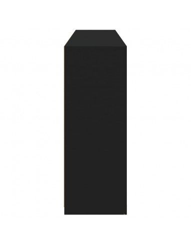 Credenza con Luci LED Nera 162x37x100 cm