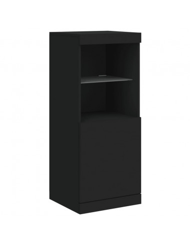 Credenza con Luci LED Nera 162x37x100 cm