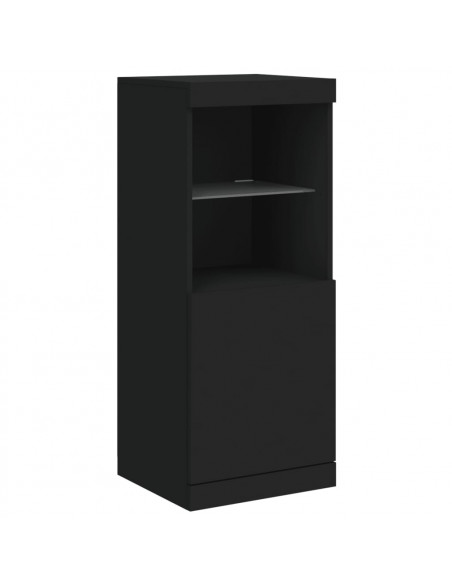 Credenza con Luci LED Nera 162x37x100 cm