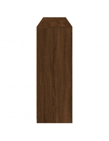 Credenza con Luci LED Rovere Marrone 162x37x100 cm