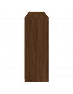 Credenza con Luci LED Rovere Marrone 162x37x100 cm 2