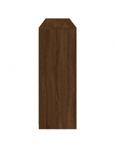 Credenza con Luci LED Rovere Marrone 162x37x100 cm