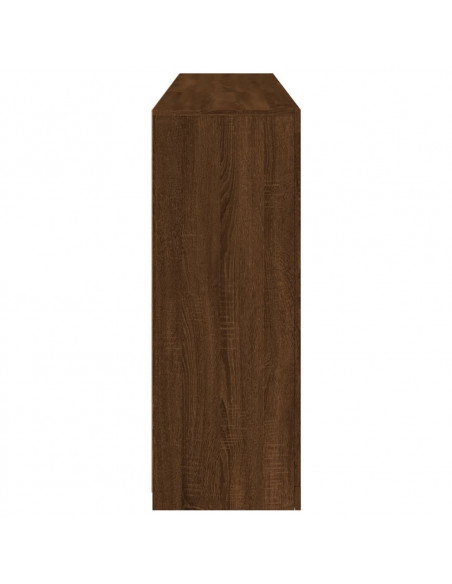 Credenza con Luci LED Rovere Marrone 162x37x100 cm