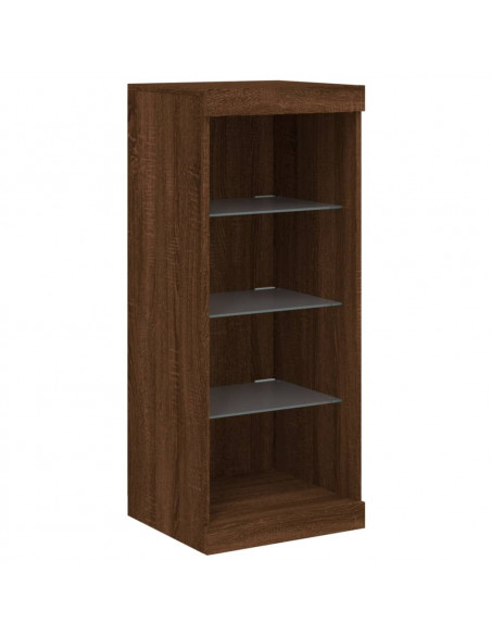 Credenza con Luci LED Rovere Marrone 162x37x100 cm