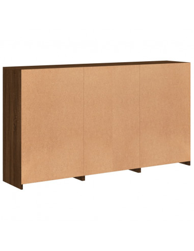 Credenza con Luci LED Rovere Marrone 181,5x37x100 cm