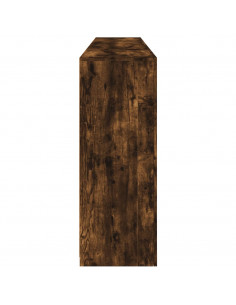 Credenza con Luci LED Rovere Fumo 202x37x100 cm 2