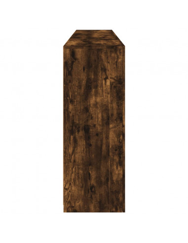 Credenza con Luci LED Rovere Fumo 202x37x100 cm