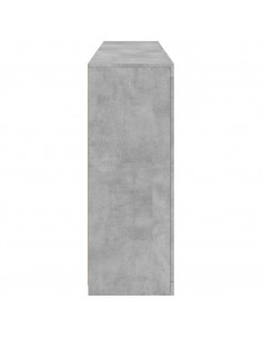 Credenza con Luci LED Grigio Cemento 162x37x100 cm 2